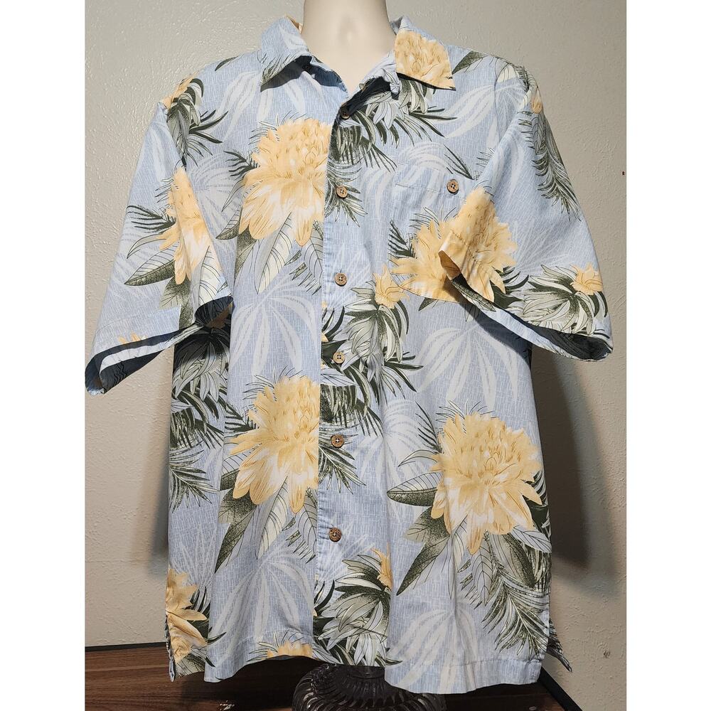 Montego Joe Hawaiian Button Up Short Sleeve Shirt Floral Pattern Size XXL